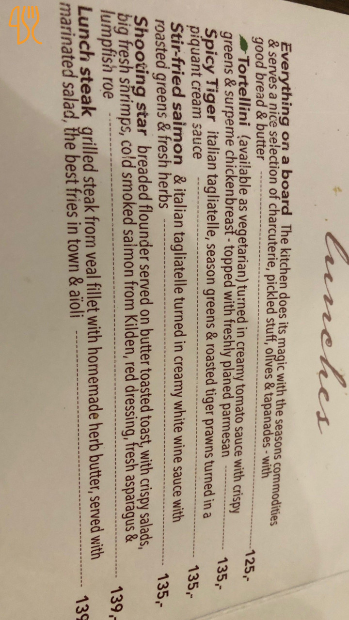 Cafe Peace Menu