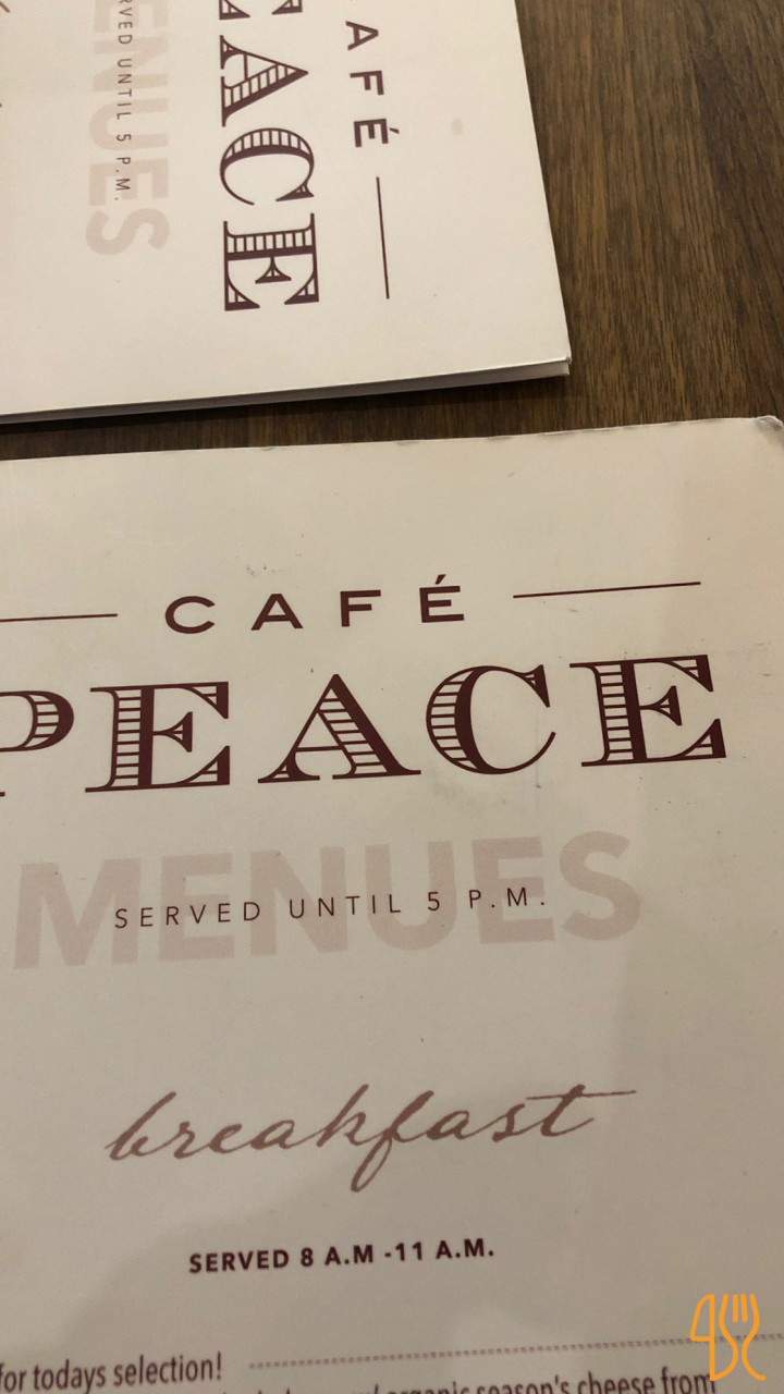 Cafe Peace Menu