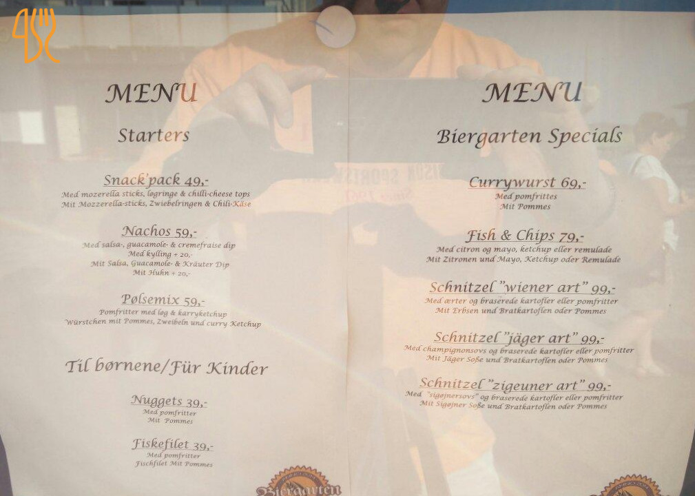 Biergarten Soendervig Menu