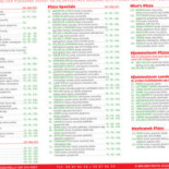 Bentzons Pizzaria Menu