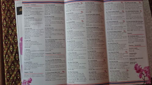Muei's Thaifood Menu