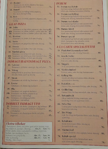 Mamma Mia Pizza Menu
