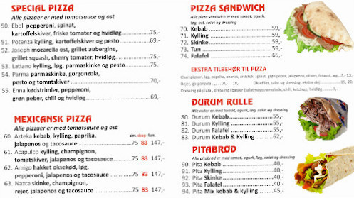 Frihedens Pizzaria Menu