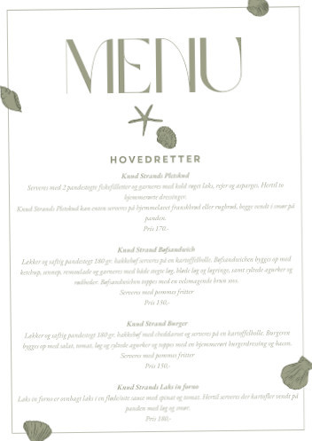 Pavillonen Knud Strand Menu