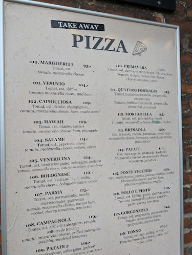 Ponte Vecchio Menu