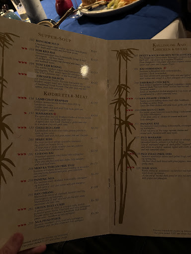 Blue Elephant Menu