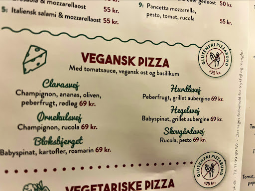 Byens Pizza Menu