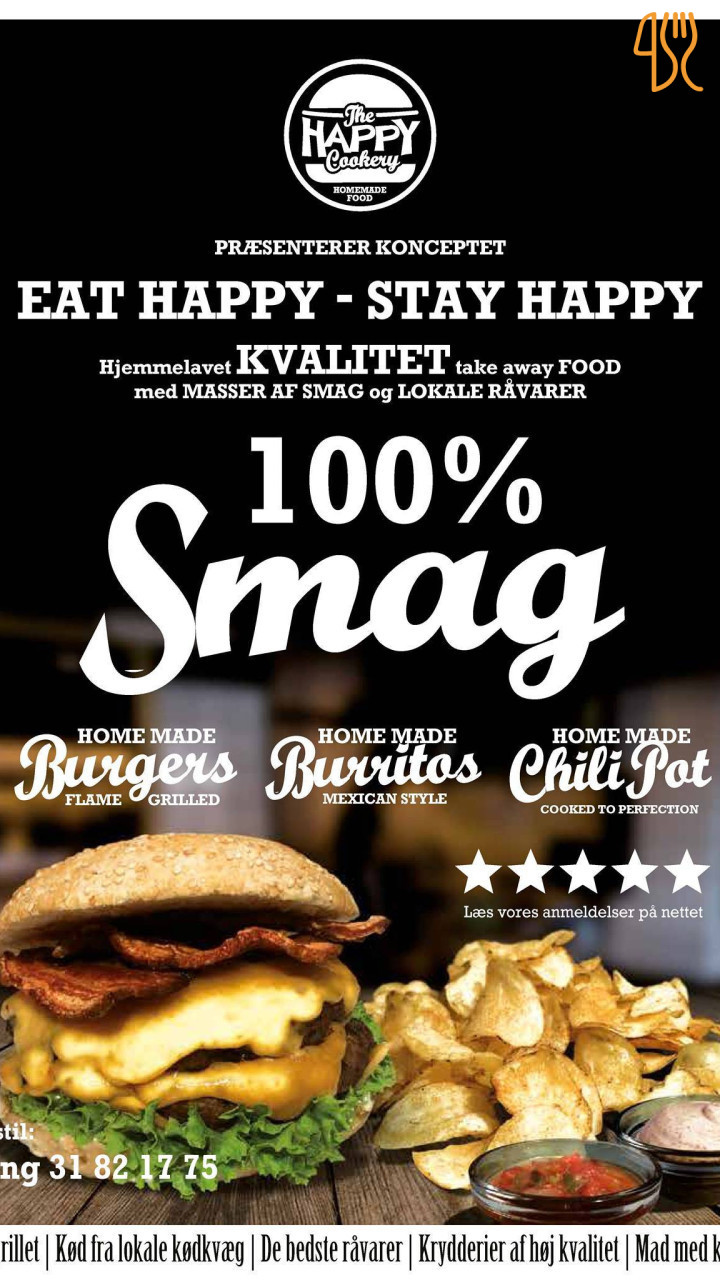 The Happy Cookery Menu