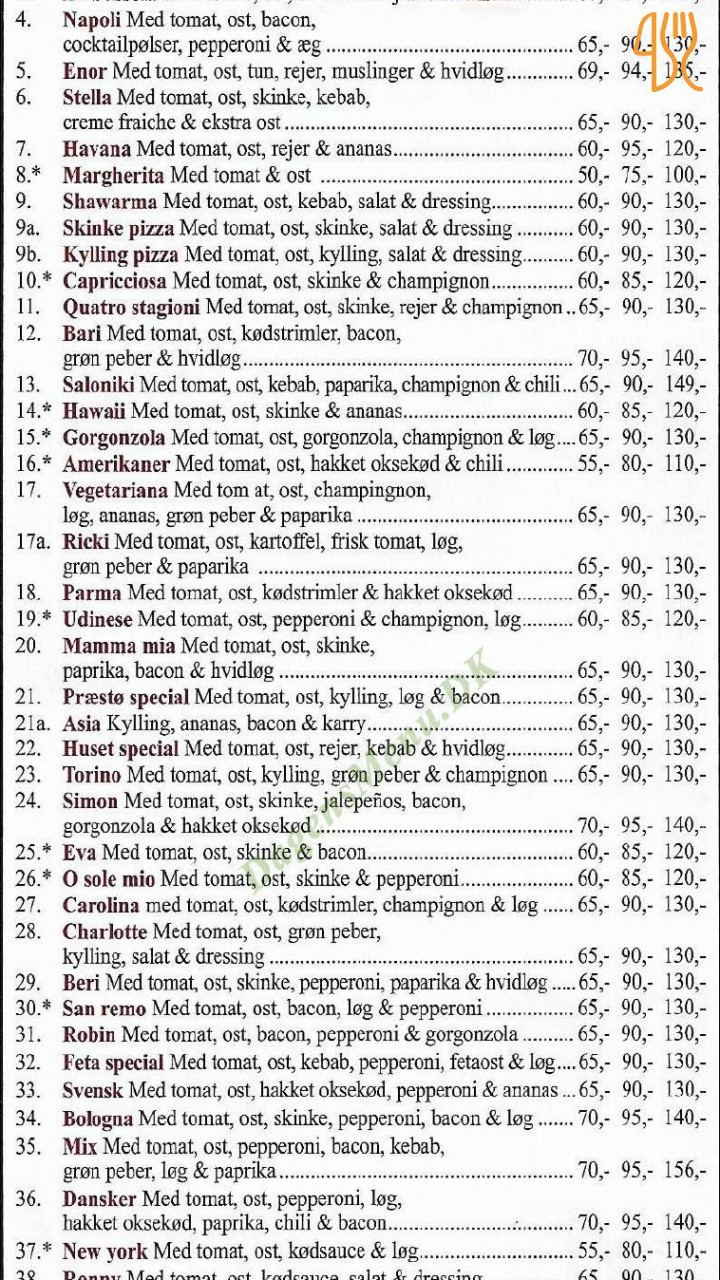Kabyssen Menu