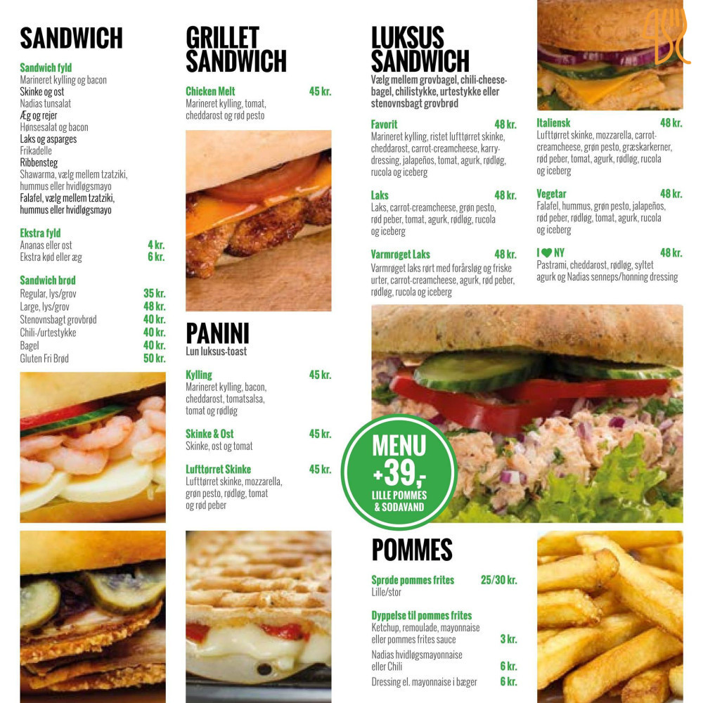 Nadias Menu
