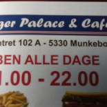 Burger Palace Menu