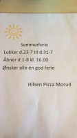 Morudpizza menu