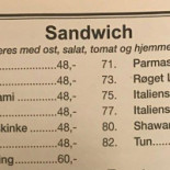 Benvenuti Menu
