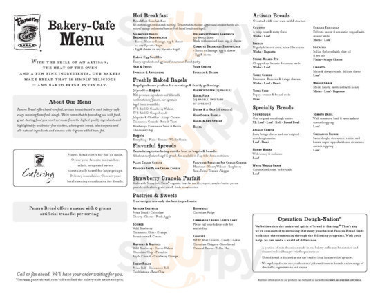 Torino Menu
