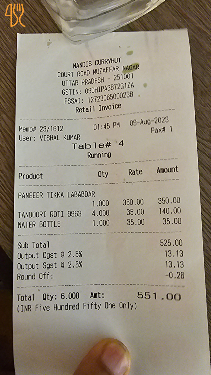Domestic Menu