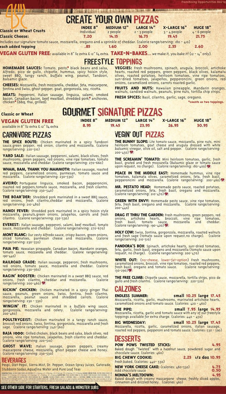 Pad Thai Menu