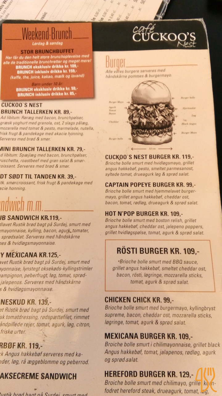 Cuckoo's Nest Menu