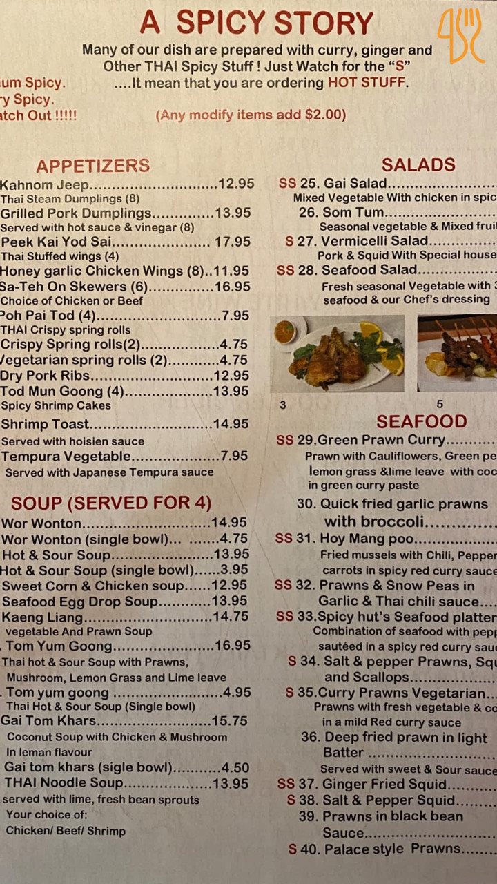 Bagermester Erik Johansen Menu