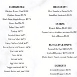 Mama Thai Menu