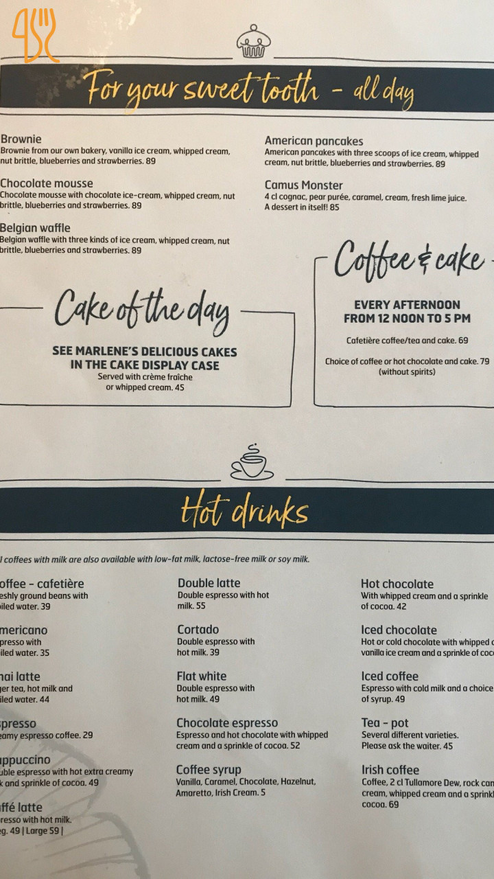 Cafe Vivaldi Menu