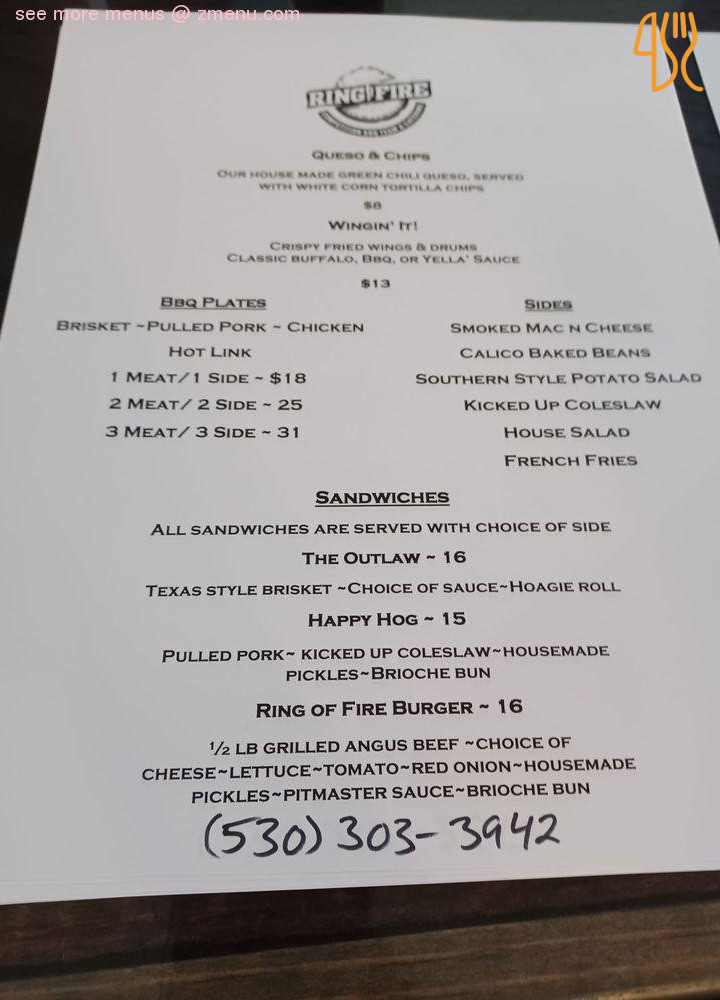 Blaavand Bolcher Menu