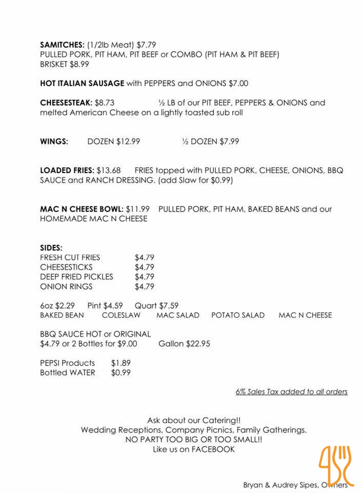 Anneberg Cafe Menu