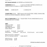 Anneberg Cafe Menu