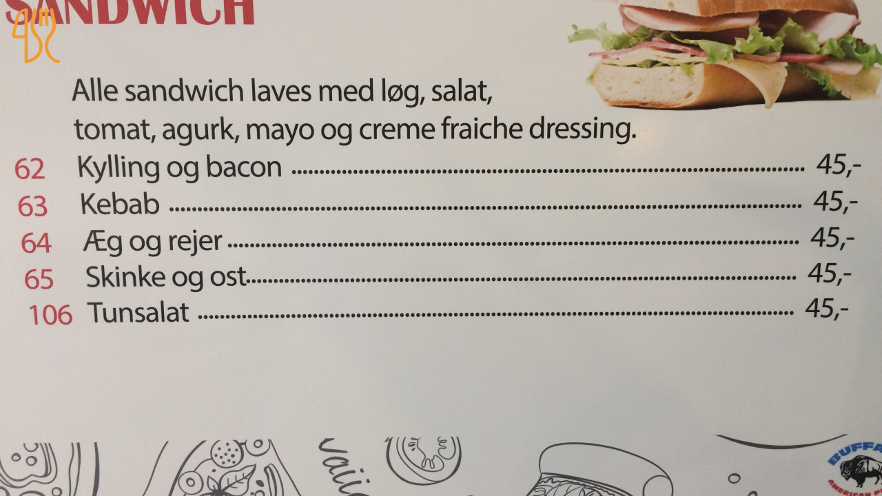 Buffalo Menu