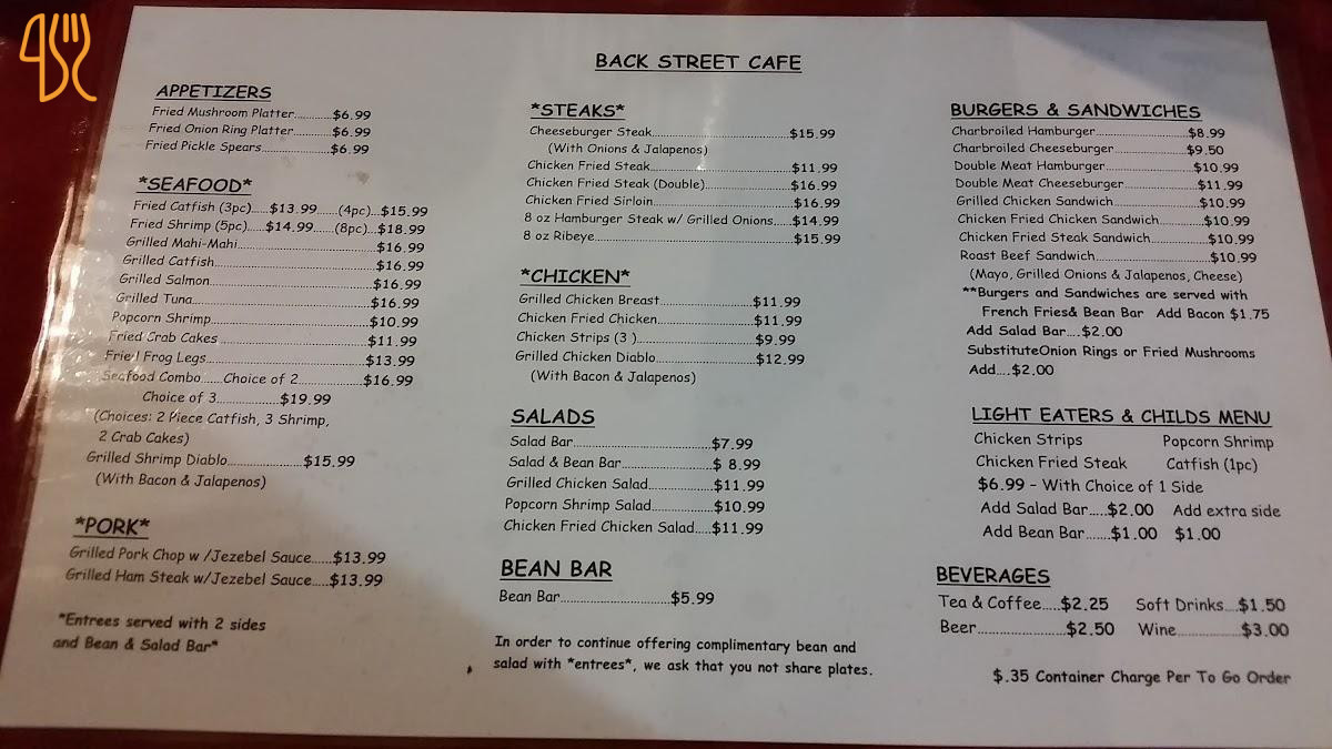 Alchemist Menu