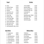 Cafe Peace Menu