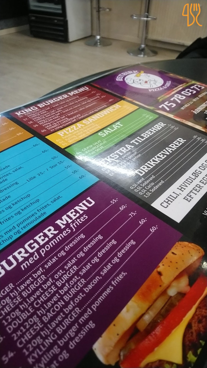 Oestbirk Pizza Menu