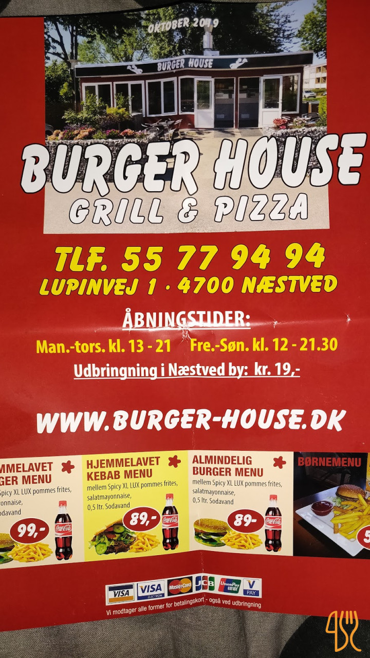 Burger House Grill Pizza Menu