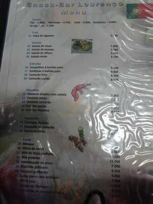 Bone's Menu