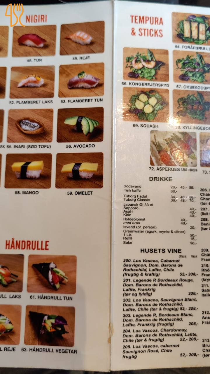 Yaki Sushi Menu