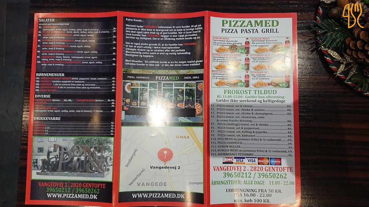 Pizzamed Menu