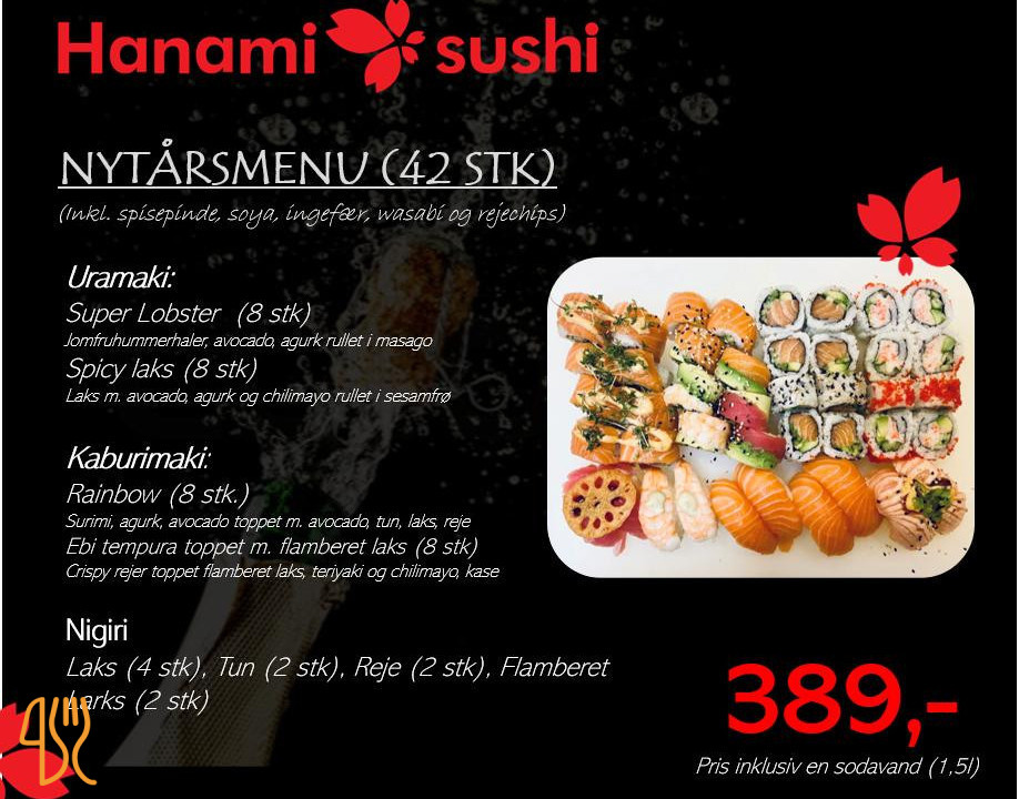 Hanami Sushi Menu