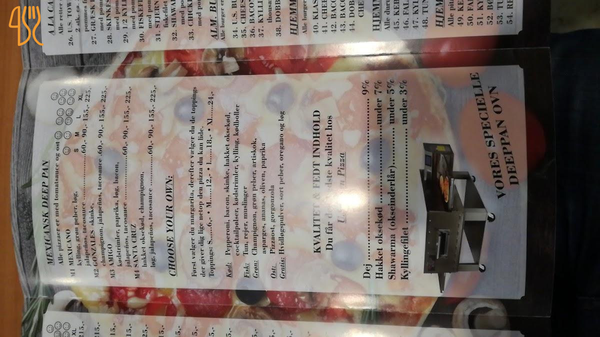 Us Town Pizza Menu