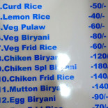 Bangkok Menu