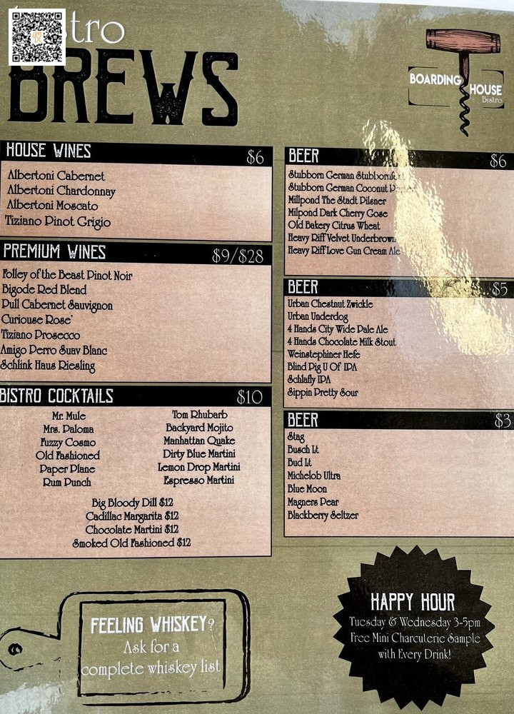 Garage Burgerbar Menu