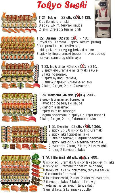 Tokyo Sushi Menu