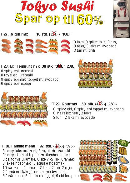 Tokyo Sushi Menu