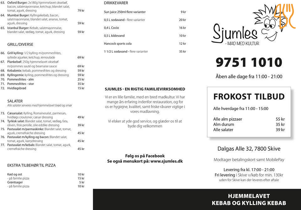 Sjumles Menu