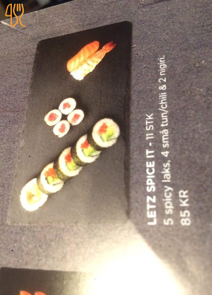 Letz Sushi Menu