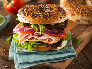 Poke, Sandwich Bagel